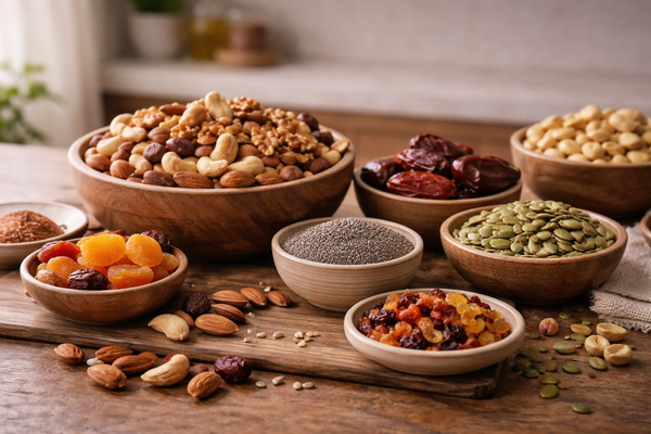Nuts, Seeds & Dry Fruits — safety first