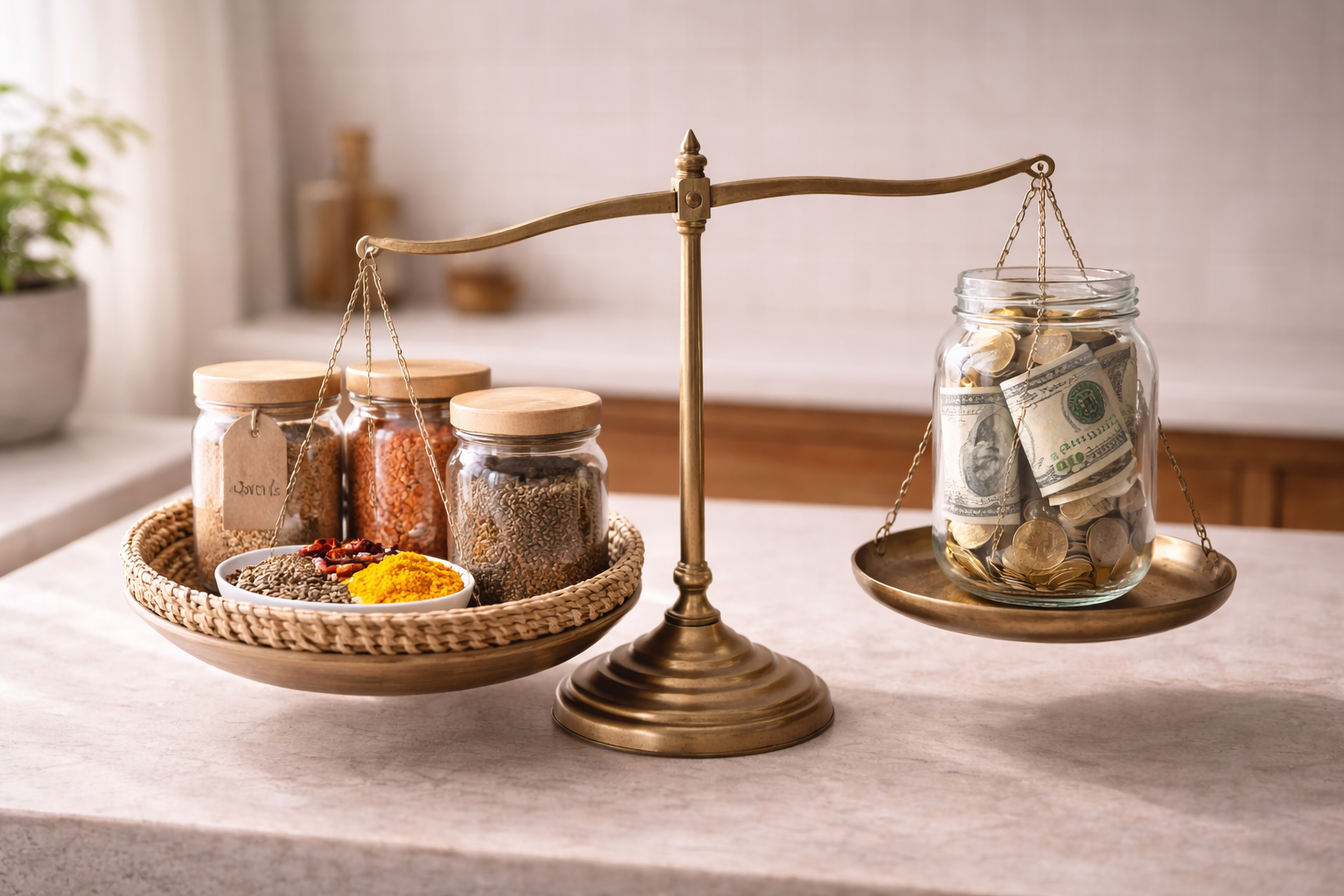 Balancing budget and purity