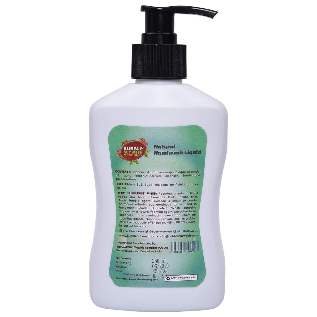 PURE NATURE BUBBLE NUT WASH_NATURAL HAND WASH 250 ML