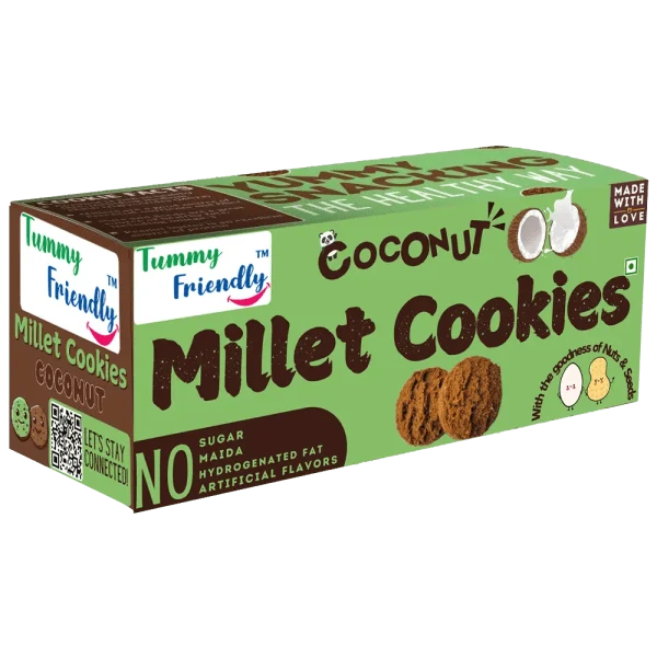 TUMMY FRIENDLY MILLET COOKIES - COCONUT 75 GM