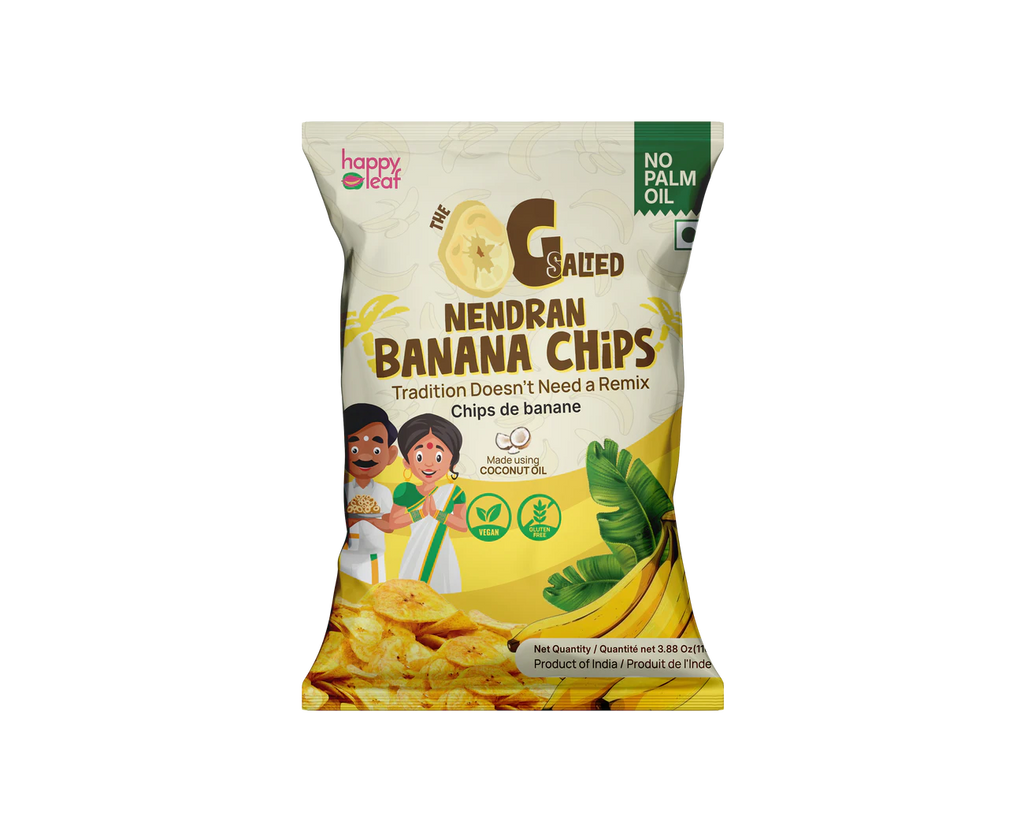 HAPPY LEAF BANANA CHIPS OG SALTED 110 GM
