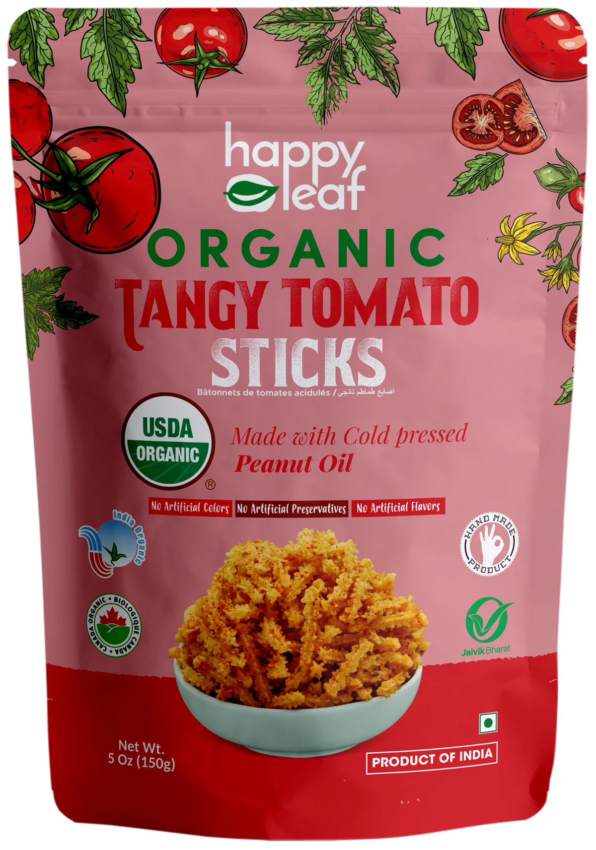 HAPPY LEAF TANGY TOMATO STICKS 95 GM