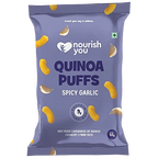 NOURISH QUINOA PUFFS SPICY GARLIC 50 GM