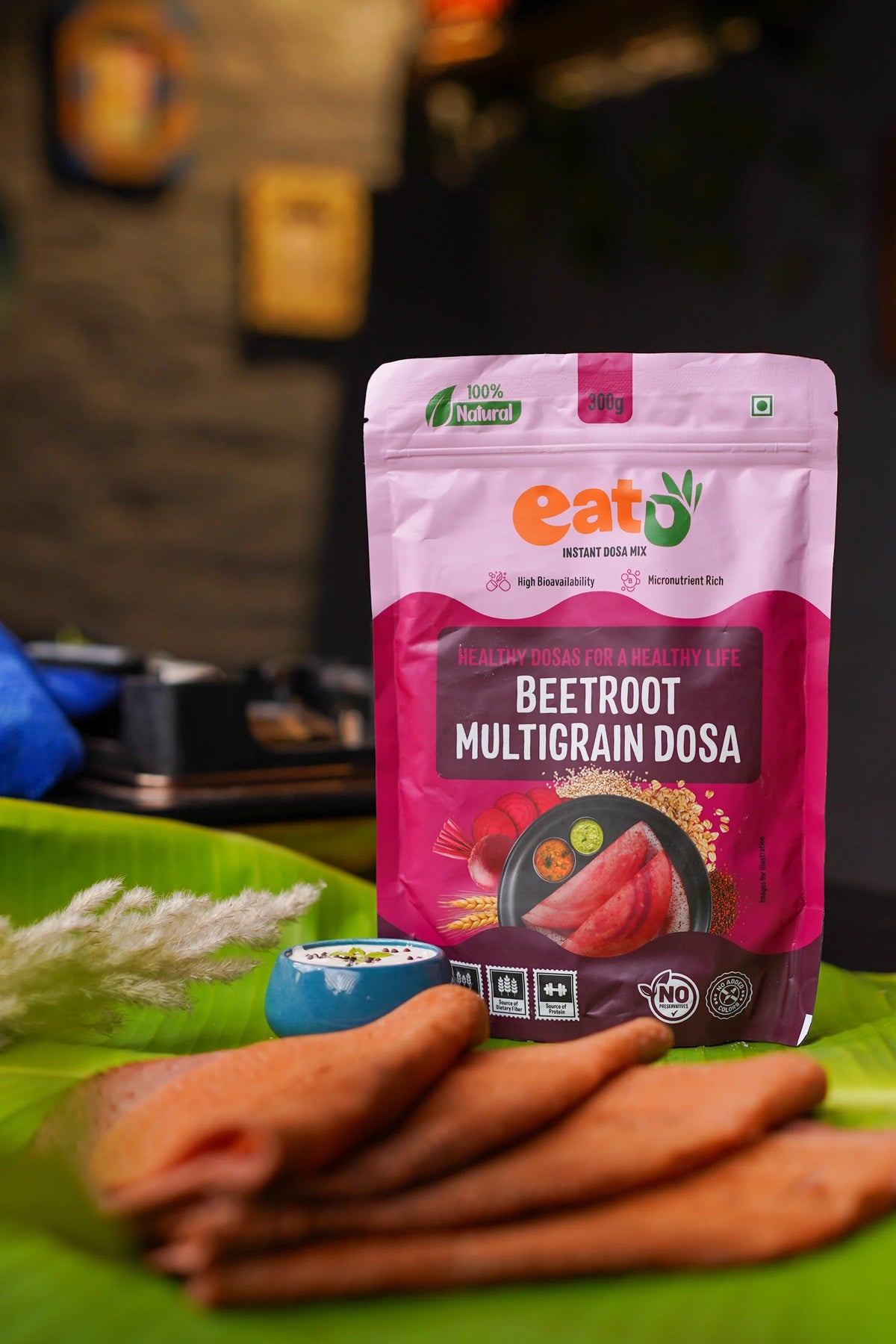 EAT 5 BEETROOT MULTIGRAIN DOSA