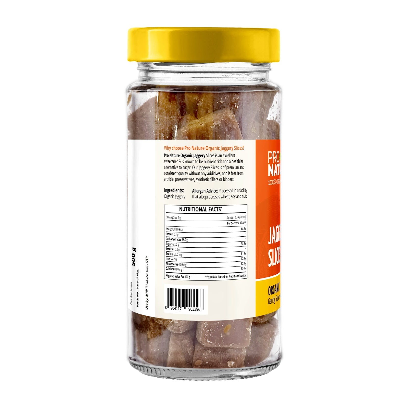 PRONATURE JAGGERY SLICES 500 GM (JAR)