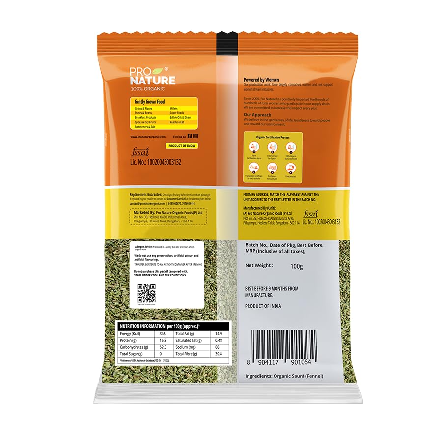PRONATURE SAUNF (FENNEL) 100 GM