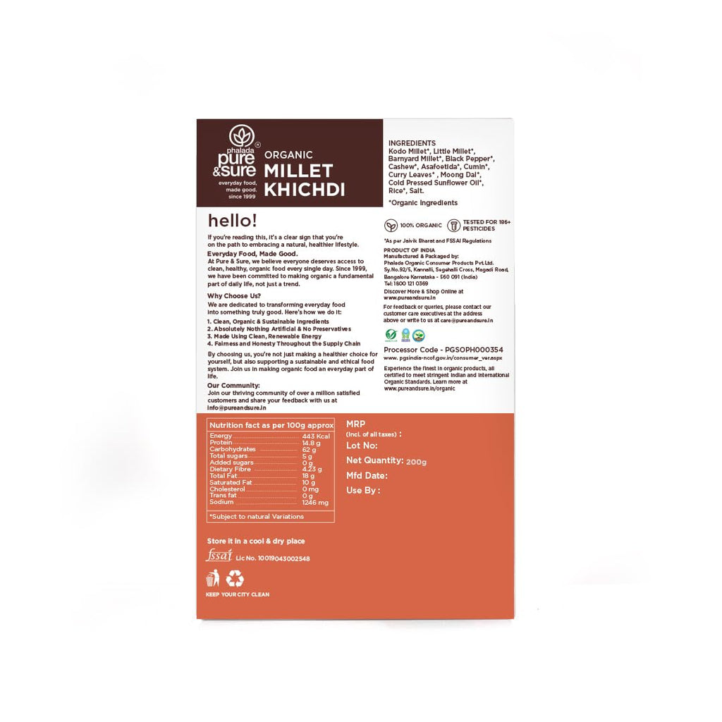 PS ORG MILLET KHICHDI 200 GM