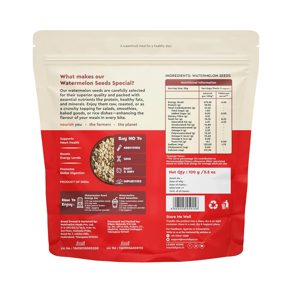 NOURISH WATERMELON SEEDS 100 GM
