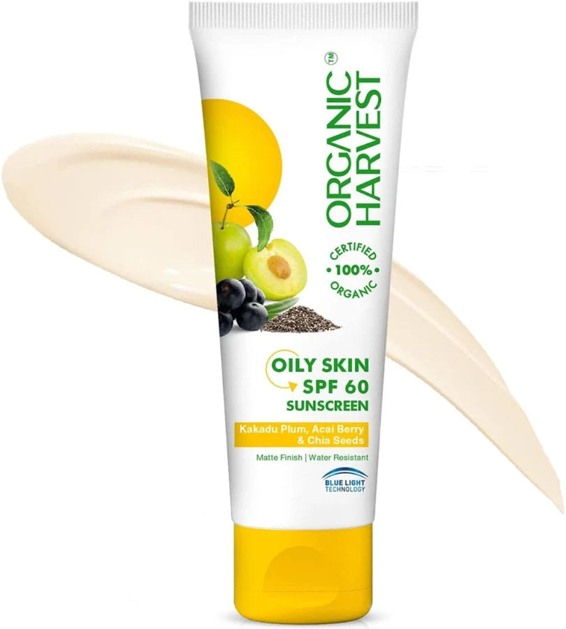 ORGANIC HARVEST SUNSCREEN FOR OILY SKIN SPF 60 100 GM