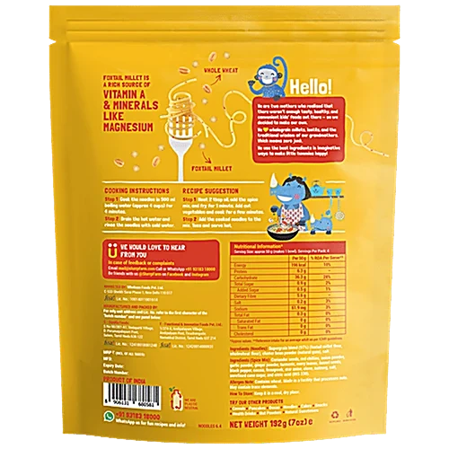 SLURRP FARM MILLET NOODLES FOXTAIL MILLET 192 GM