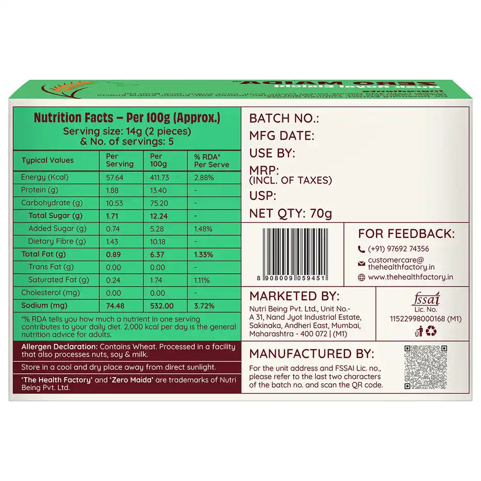 ZERO MAIDA RUSK RAYAL ELAICHI 80 GM