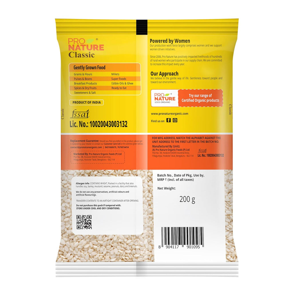 PRONATURE SESAME (WHITE, NATURAL) 200 GM