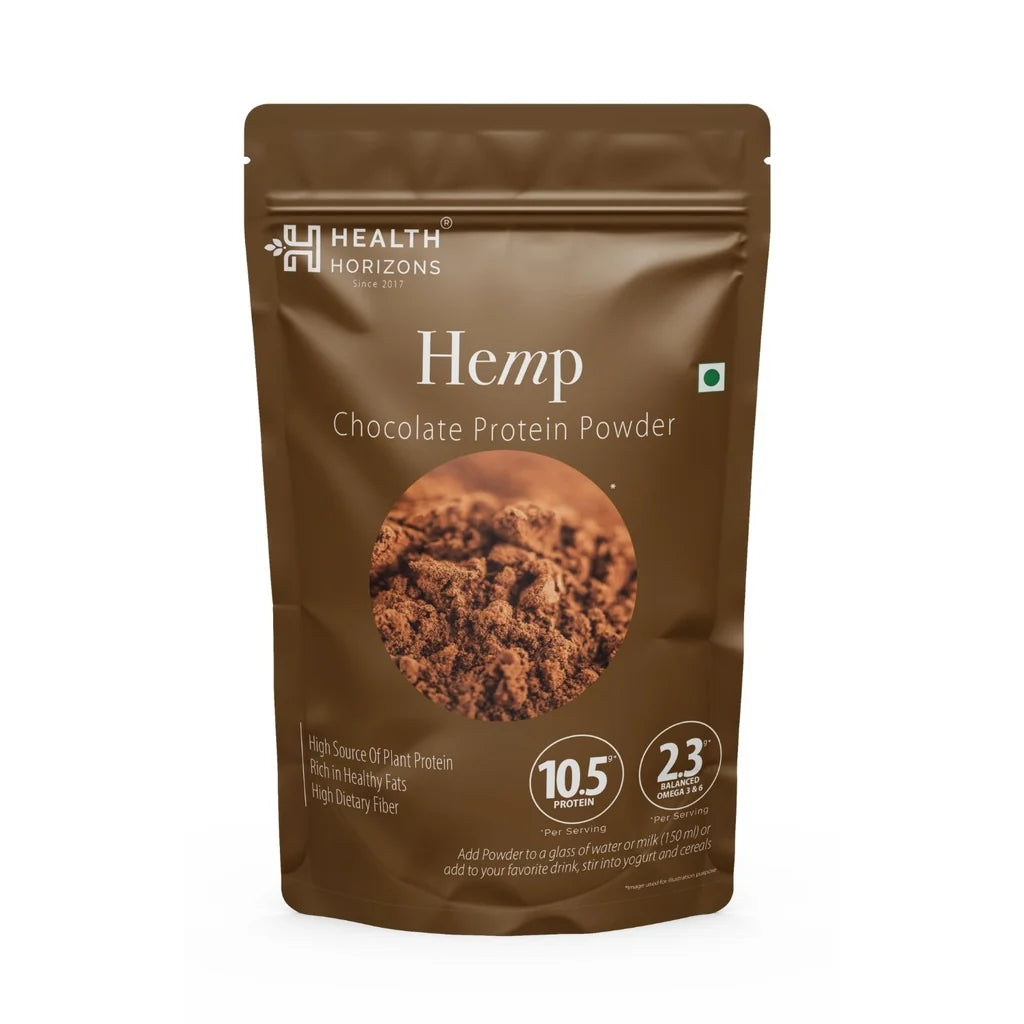HEALTH HORIZONS HEMP- CHOCOLATE PROTEIN POWDER 150 GM