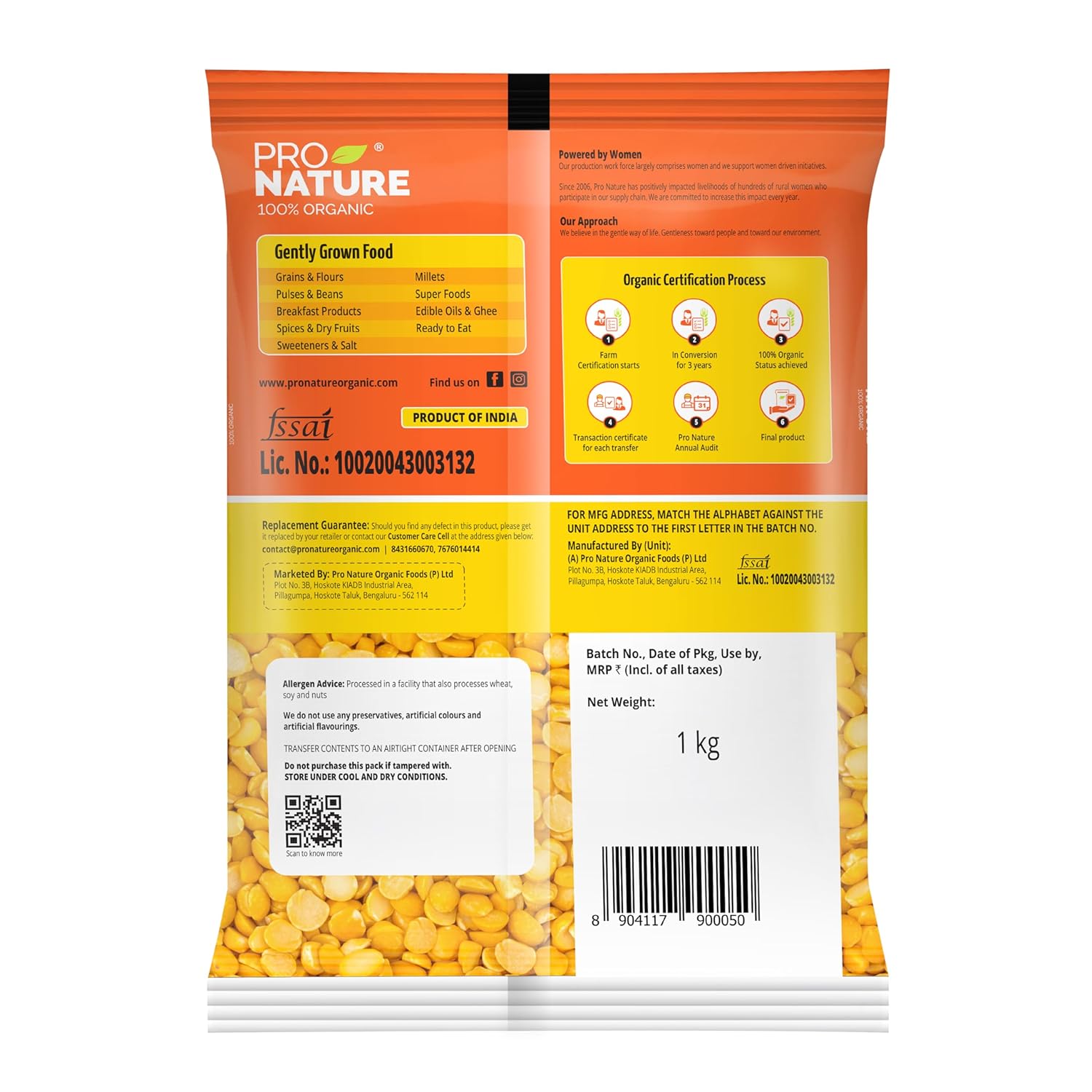 PRONATURE TUR DAL (ARHAR) 1 KG