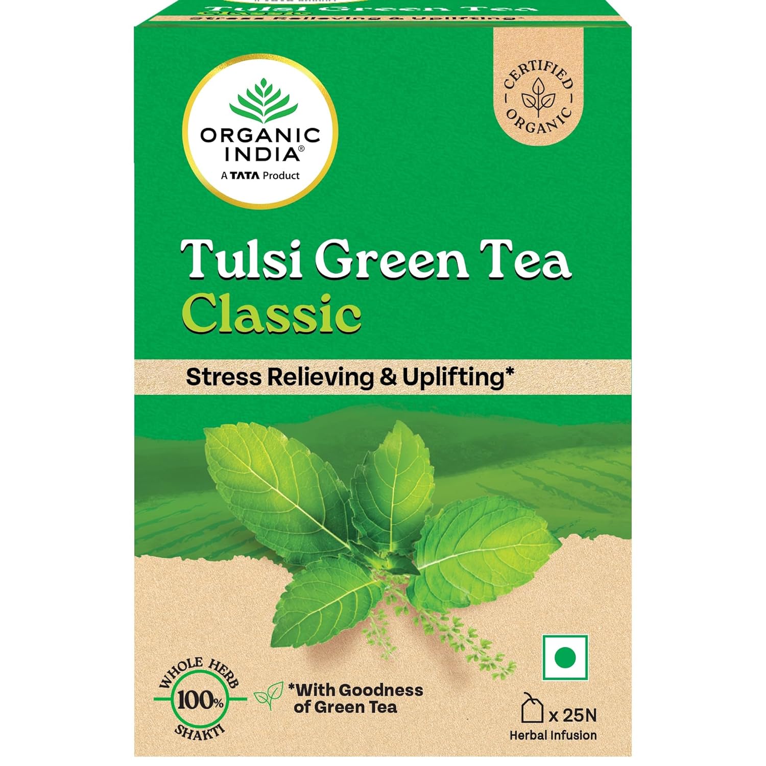 ORANIC INDIA TULSI GREEN TEA CLASSIC 25S TEA BAG