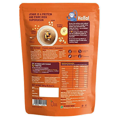 SLURRP FARM MILLET PANCAKE & WAFFLE MIX CLASSIC & SUPERGRAINS 150 GM