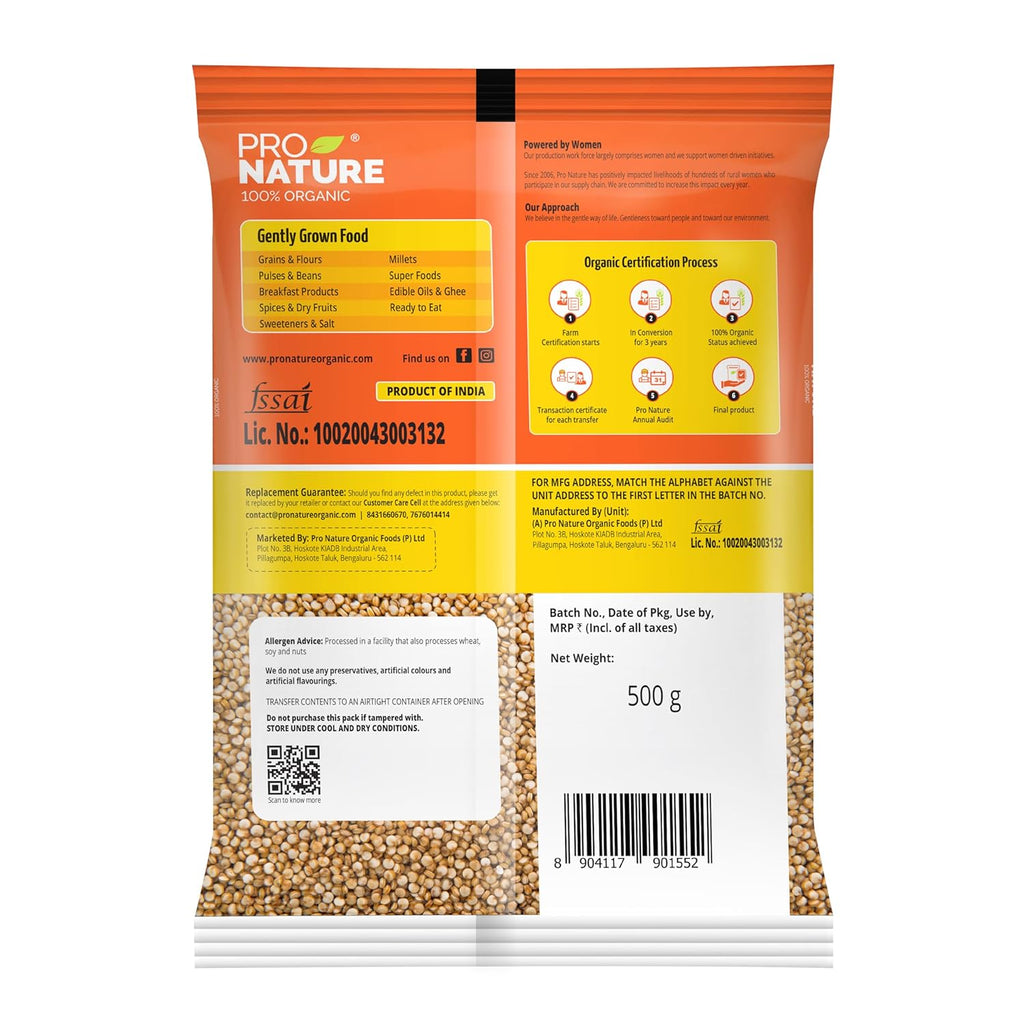 PRONATURE ORGANIC QUINOA 500 GM