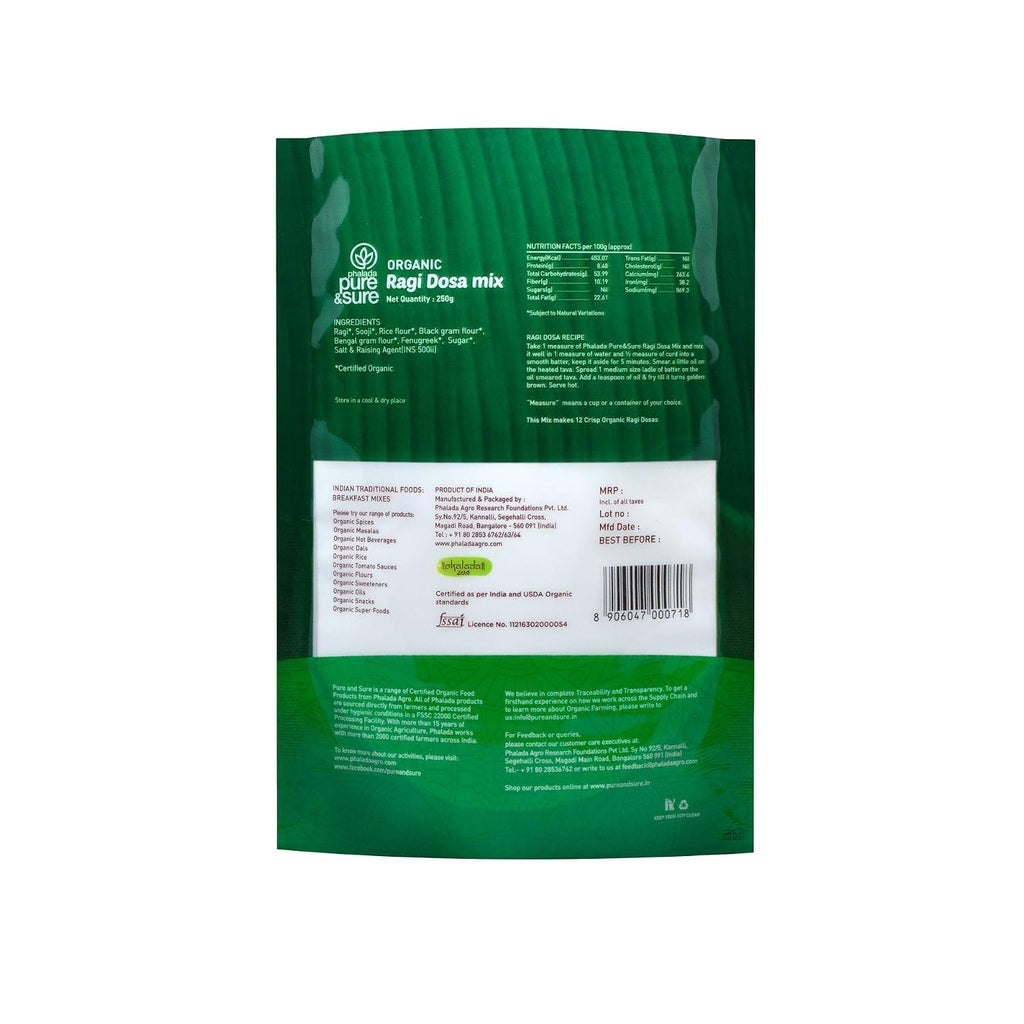 PS ORG RAGI DOSA MIX 250 GM
