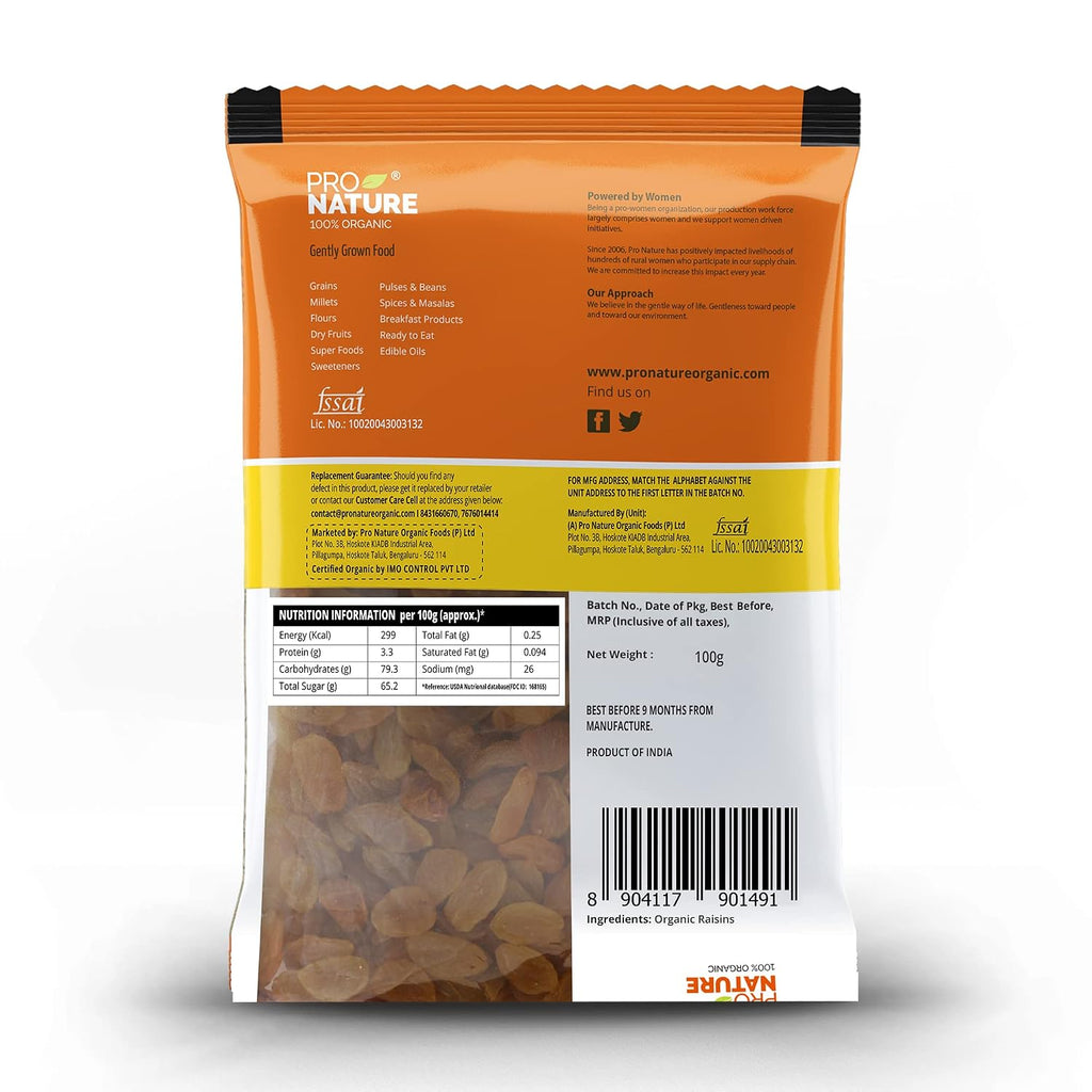 PRONATURE RAISINS 100 GM