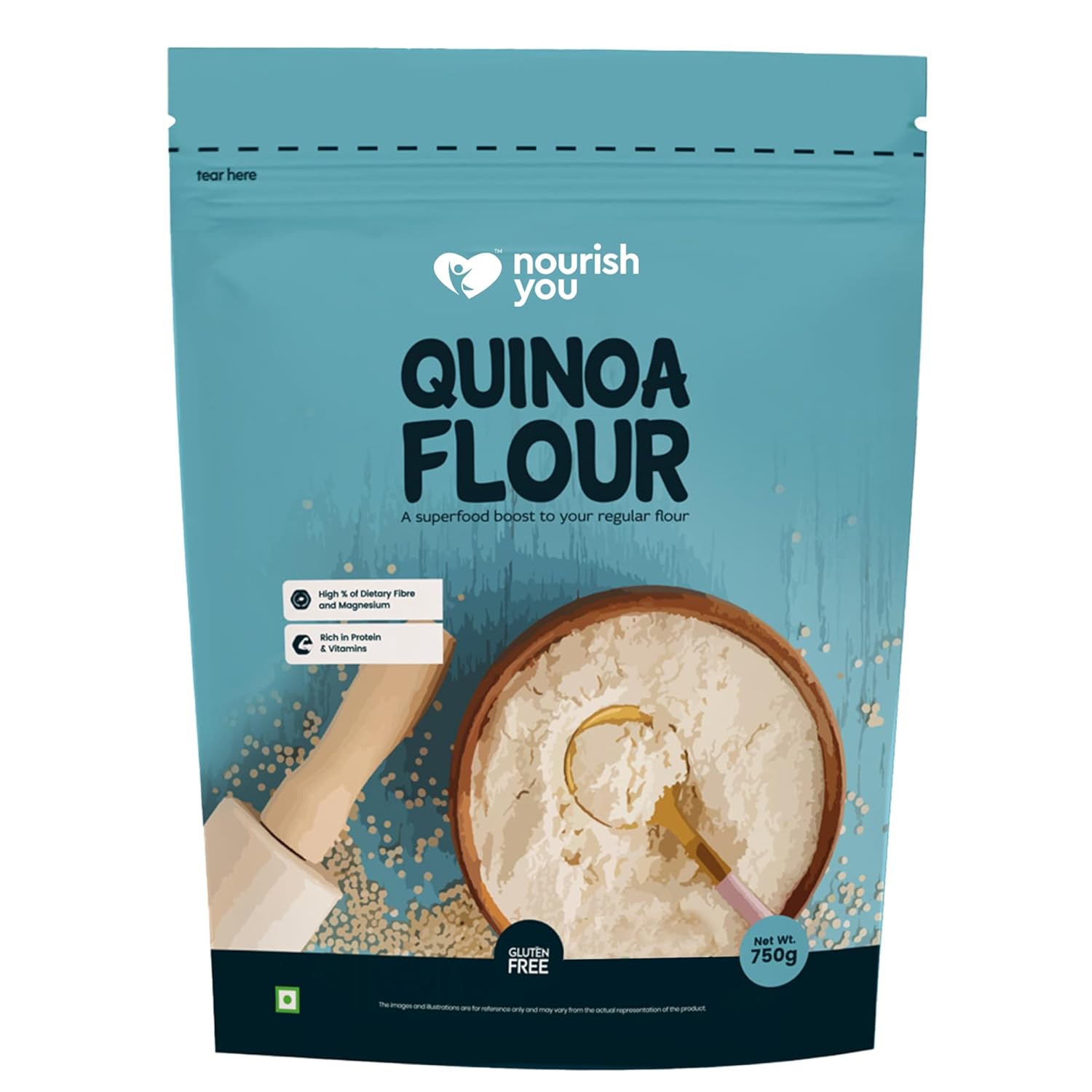 NOURISH QUINOA FLOUR 750 GM