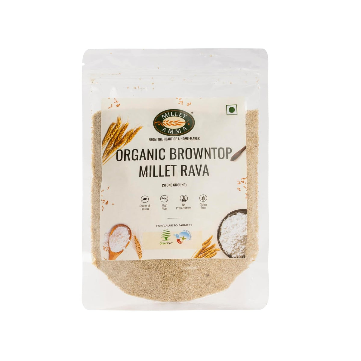 MILLET AMMA BROWN TOP MILLET RAVA 500 GM
