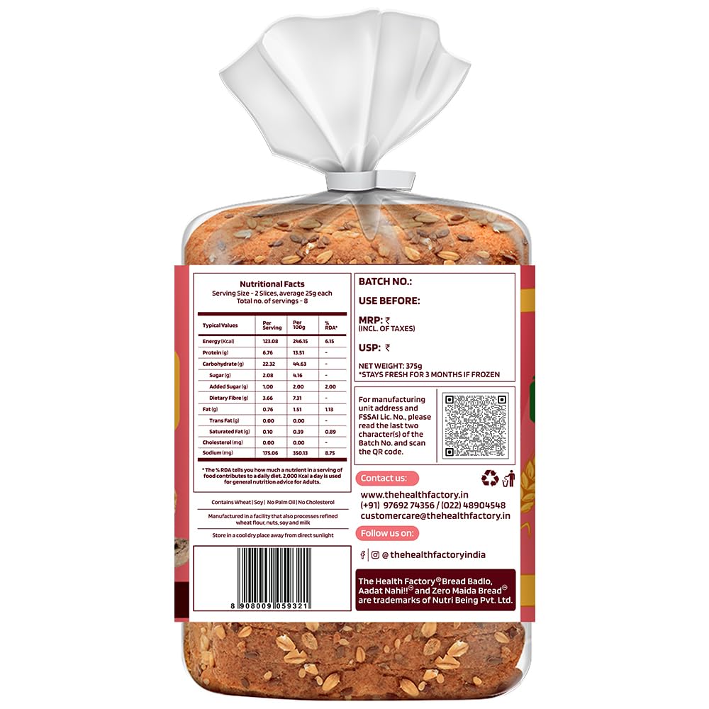 ZERO MAIDA SUPR MULTIGRAIN BREAD 375 GM