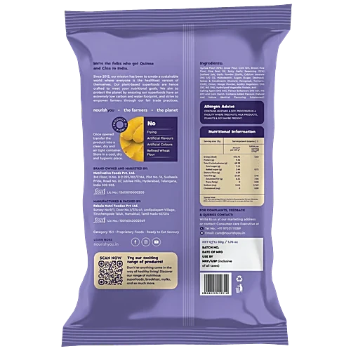 NOURISH QUINOA PUFFS SPICY GARLIC 50 GM