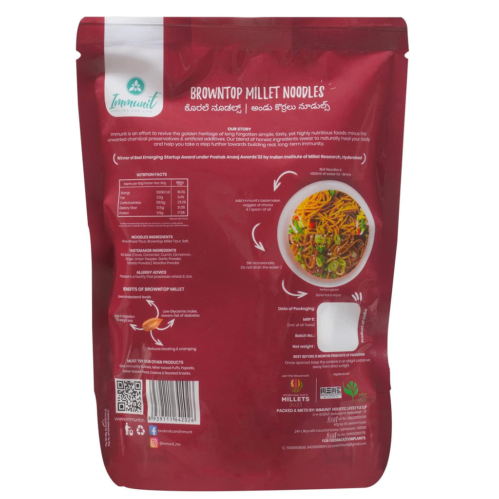 IMMUNIT BROWNTOP MILLET NOODLES 175 GM