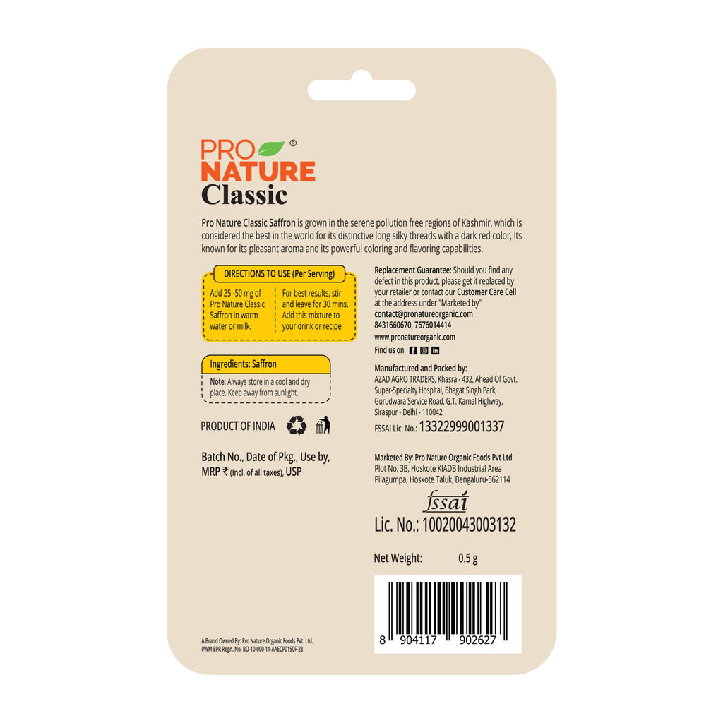 PRONATURE SAFFRON 0.5 GM