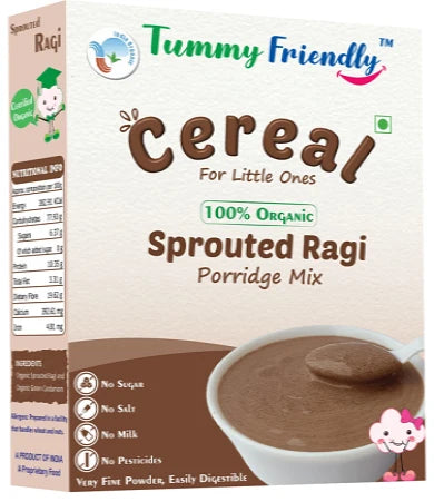 TUMMY FRIENDLY ORGANIC SPROUTED RAGI PORRIDGE MIX 200 GM