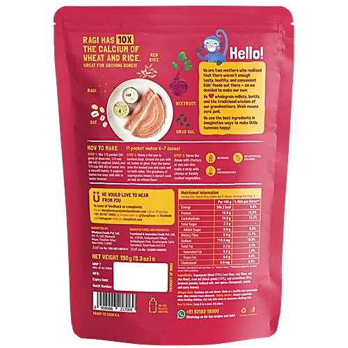 SLURRP FARM MILLET DOSA MIX BEETROOT 150 GM