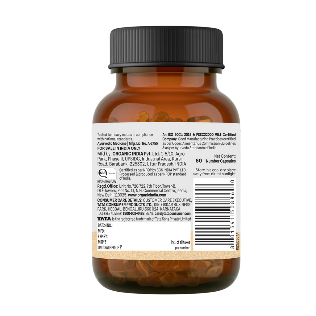 ORGANIC INDIA SUGAR BALANCE 60S CAPSULES
