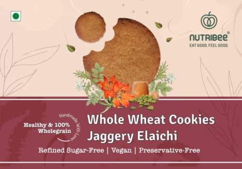 NUTRIBEE WHOLE WHEAT JAGGERY ELAICHI COOKIES 180 GM