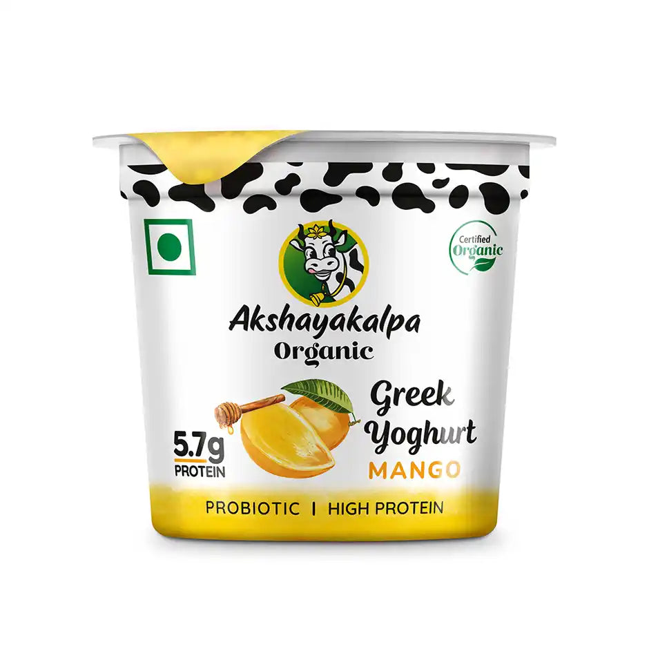 AKSHAYAKALPA ORGANIC GREEK YOGURT - MANGO