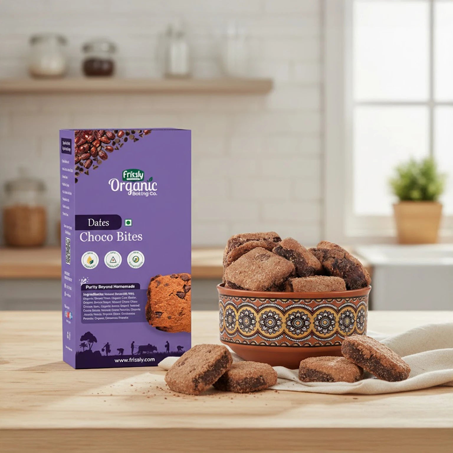 FRISSLY DATE CHOCO BITES 120 GM