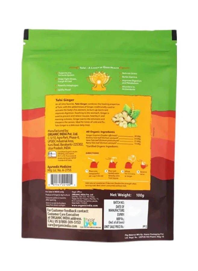 ORGANIC INDIA GINGER TEA PACKED IN ZIPPER 100 GM