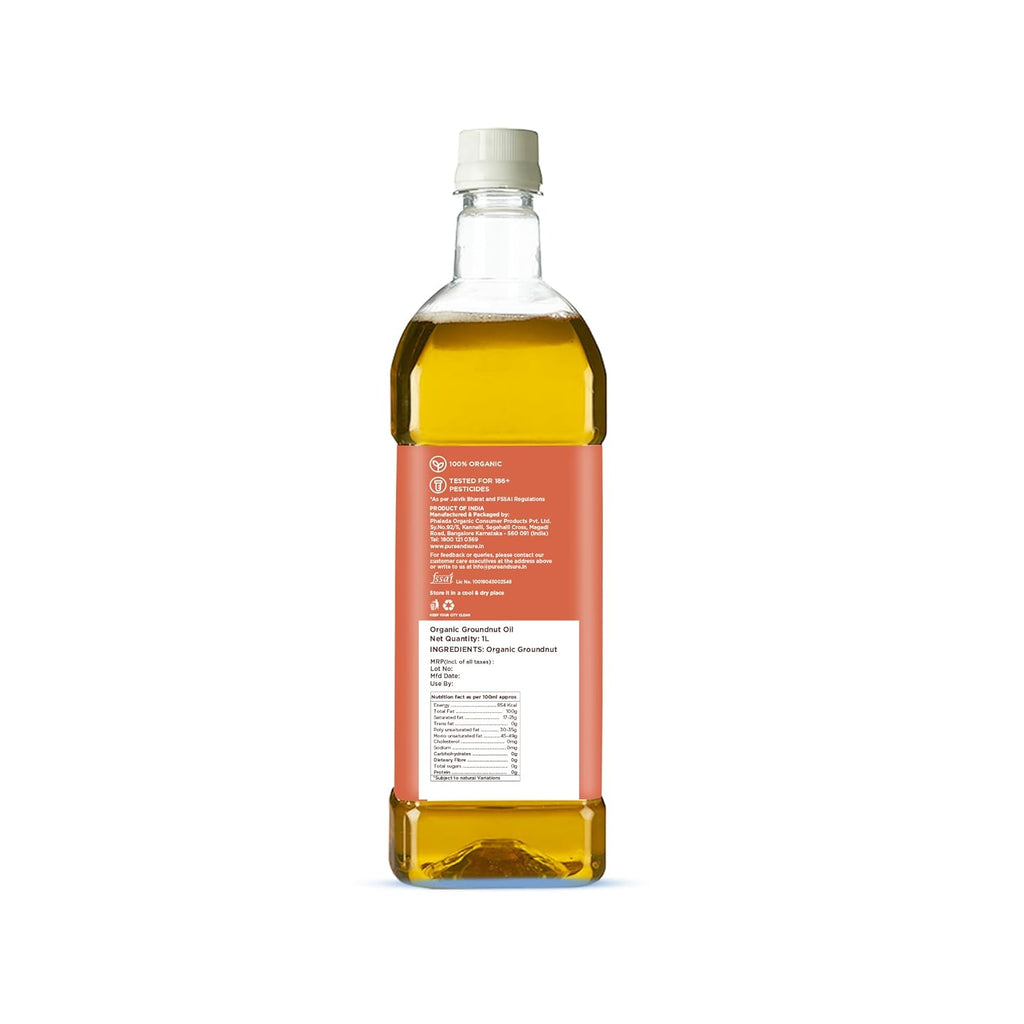 PURE &SURE ORGANIC GROUNDNUT OIL 1LTR