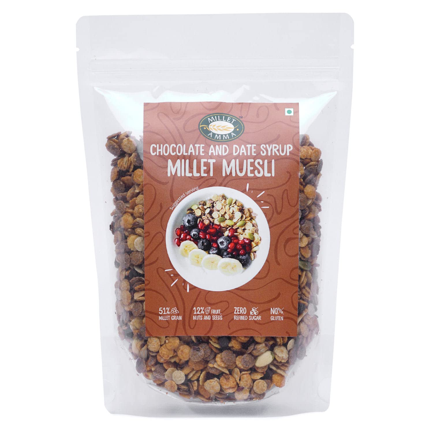 MILLET AMMA CHOCOLATE DATE SYRUP MUESLI 300 GM