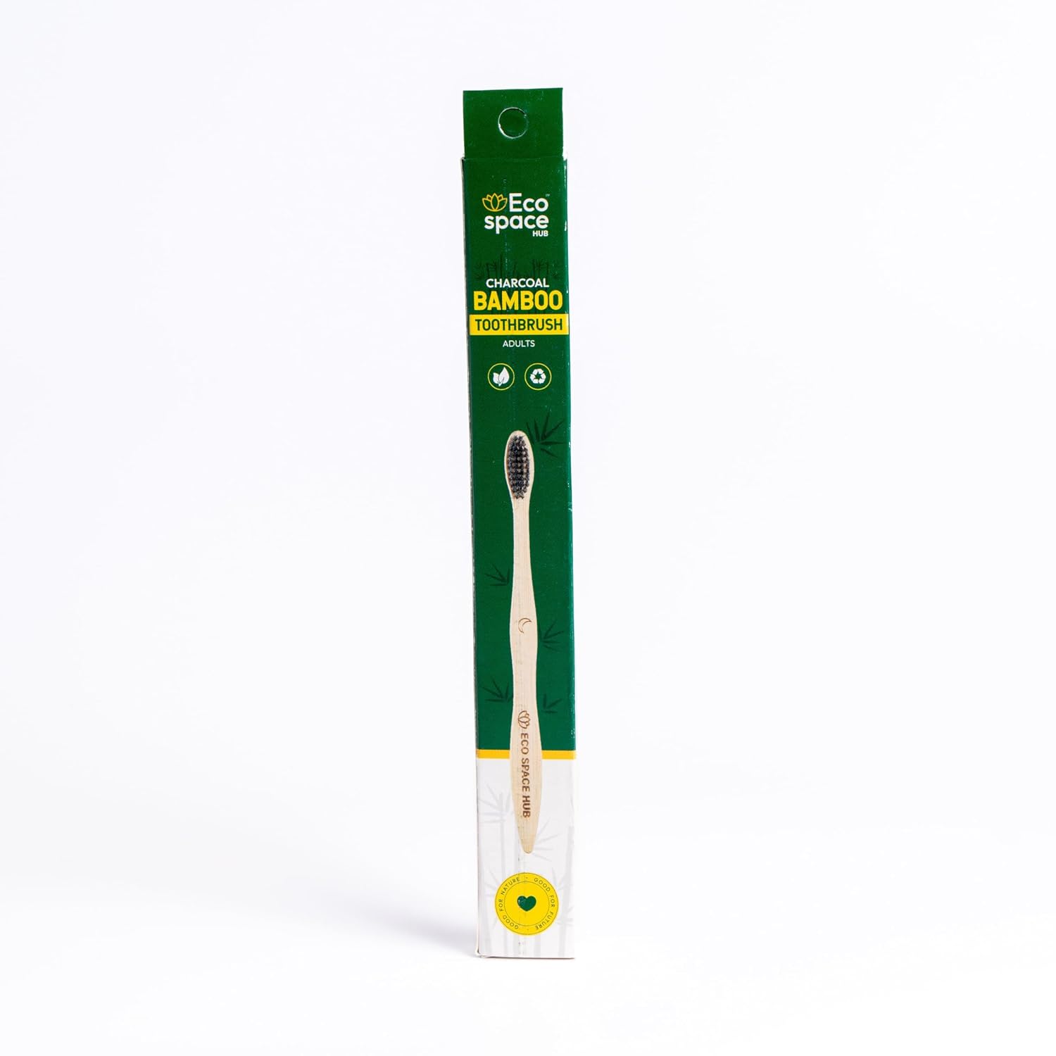 ECOSPACEHUB CHARCOAL BAMBOO TOOTHBRUSH SINGLE PACK (KIDS)