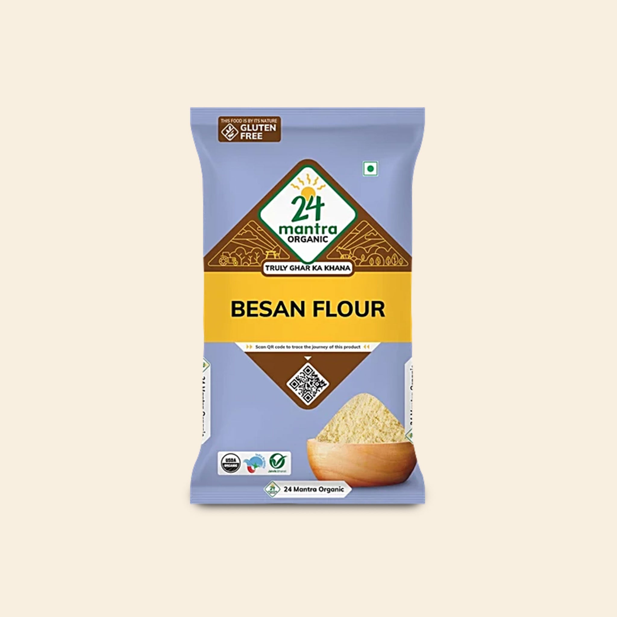 24 Mantra Organic Besan (Gram) Flour 500 G