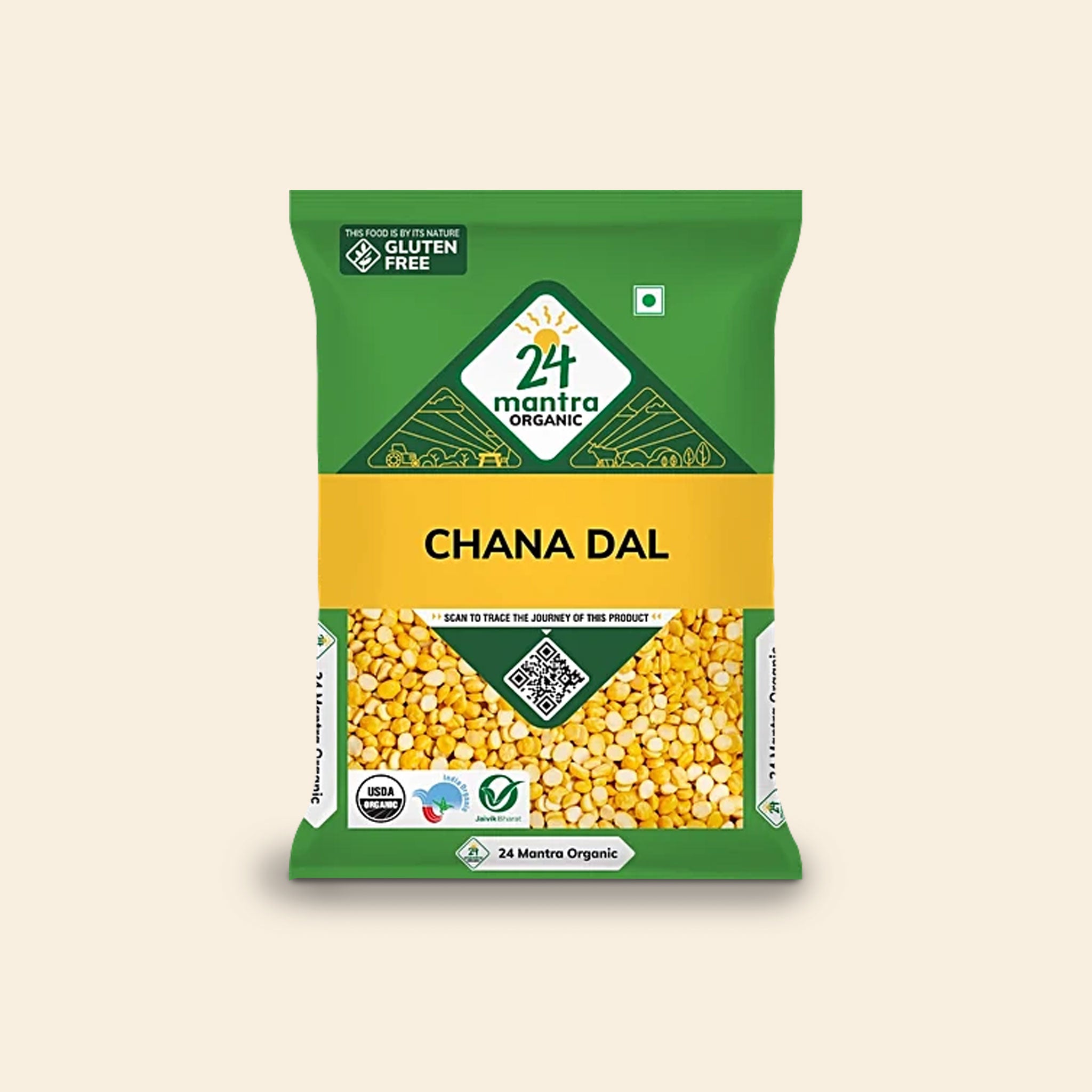 24 Mantra Organic Channa (Bengalgram) Dal 1 Kg