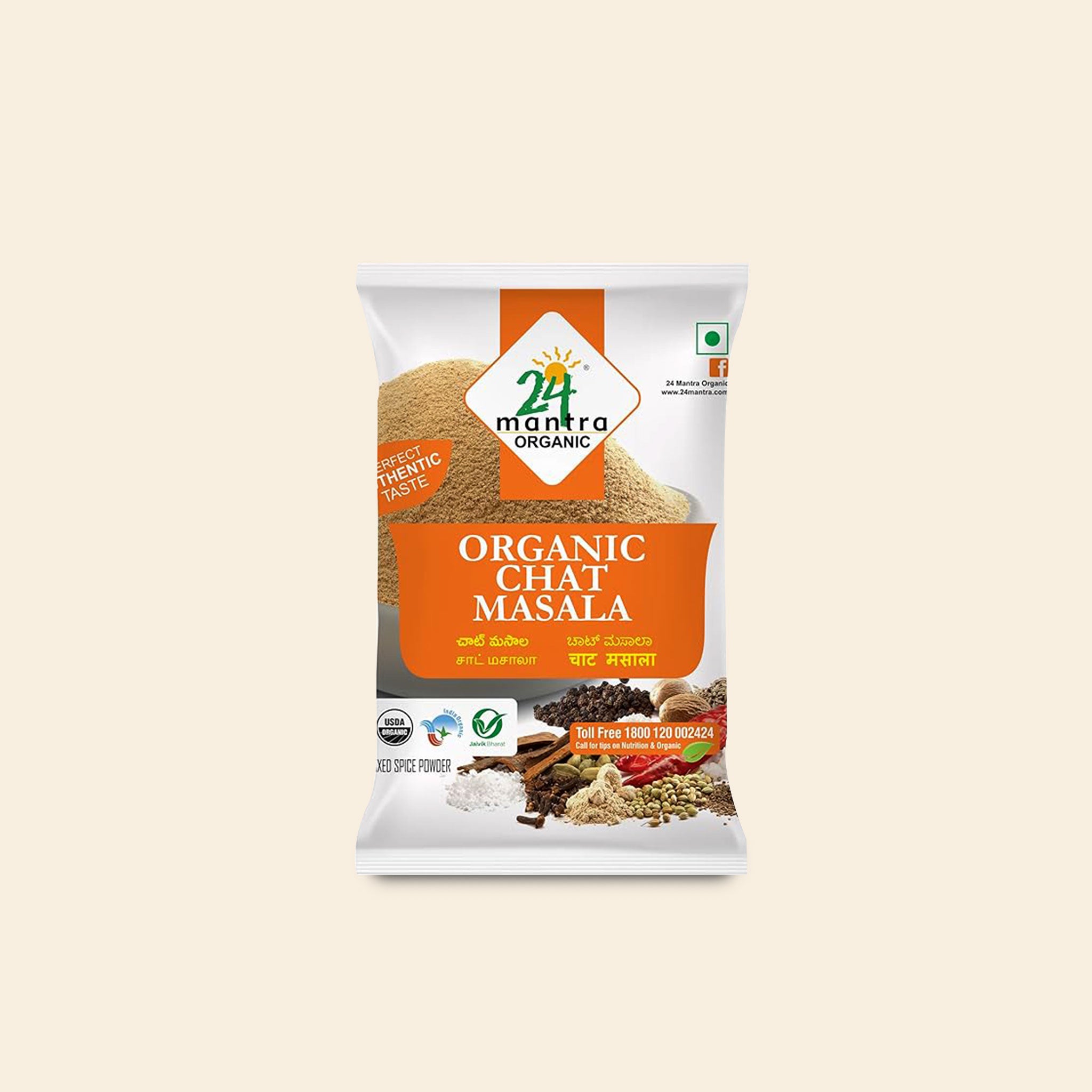 24 Mantra Organic Chat Masala 50 G