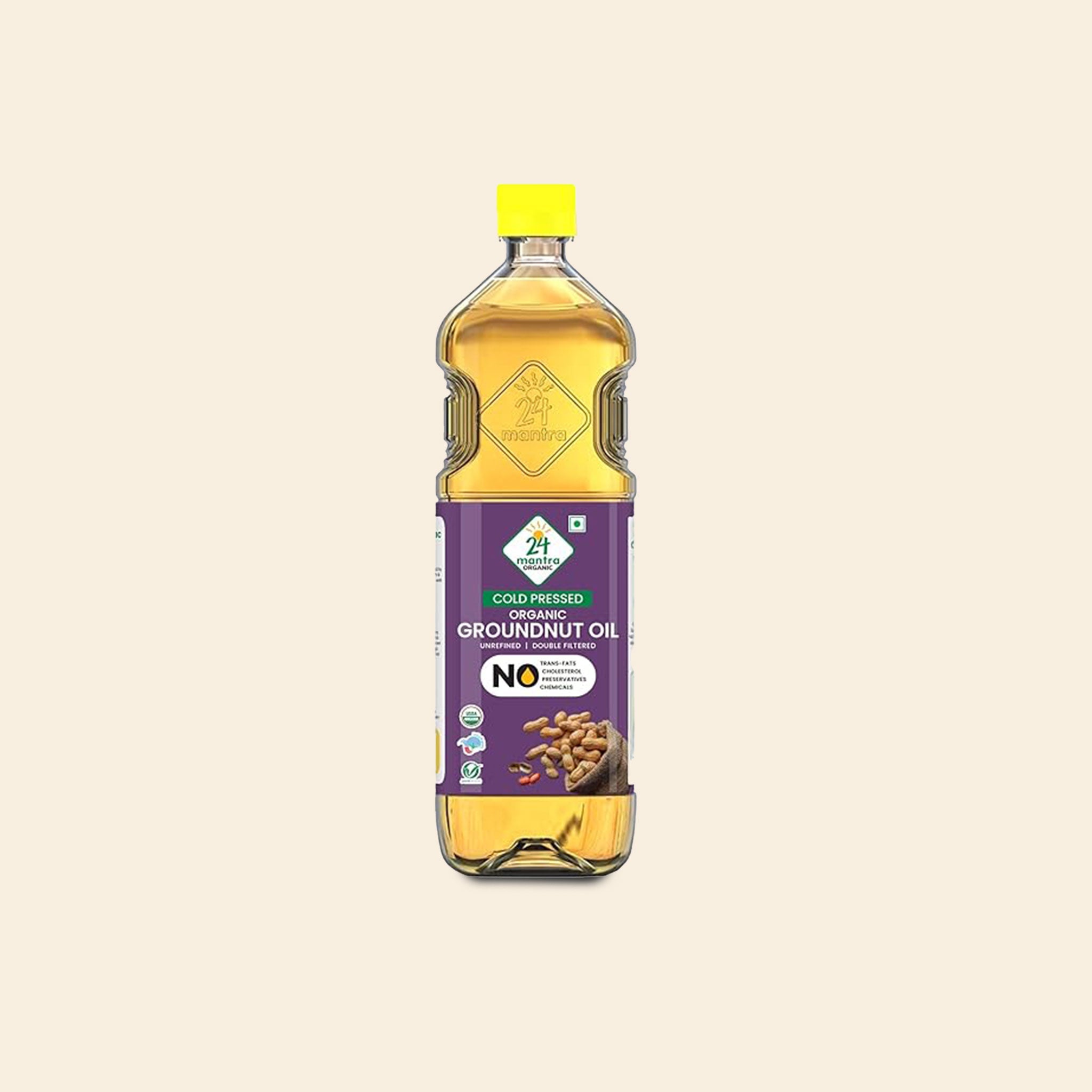 24 Mantra Organic Expeller Prsessed Groundnut Oil 1 L