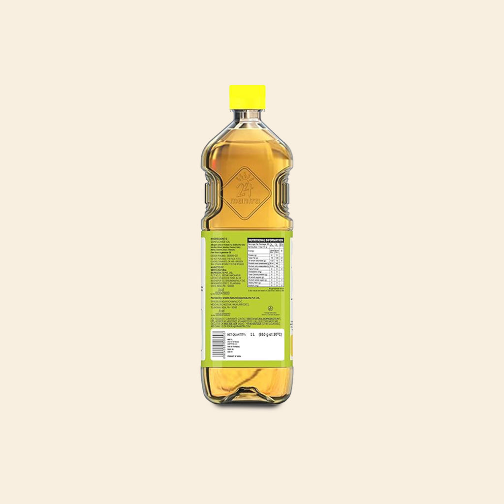 24 Mantra Organic Expeller Prsessed Sunflower Oil 1 L