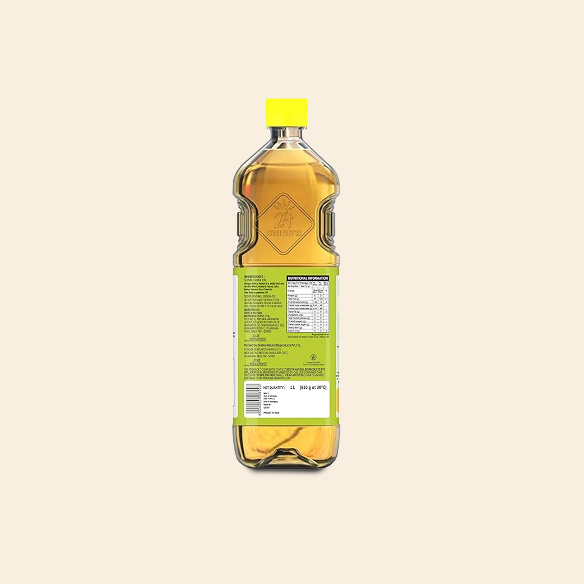 24 Mantra Organic Expeller Prsessed Sunflower Oil 1 L