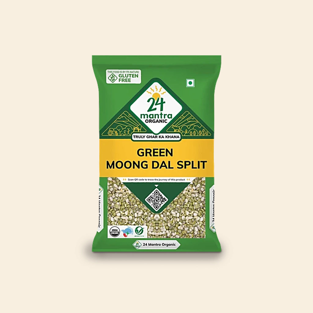 24 Mantra Organic Green Moong Dal Split 500 G