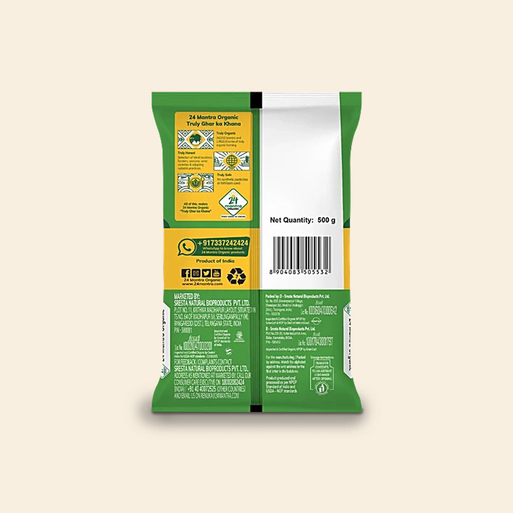 24 Mantra Organic Green Moong Dal Whole 500G