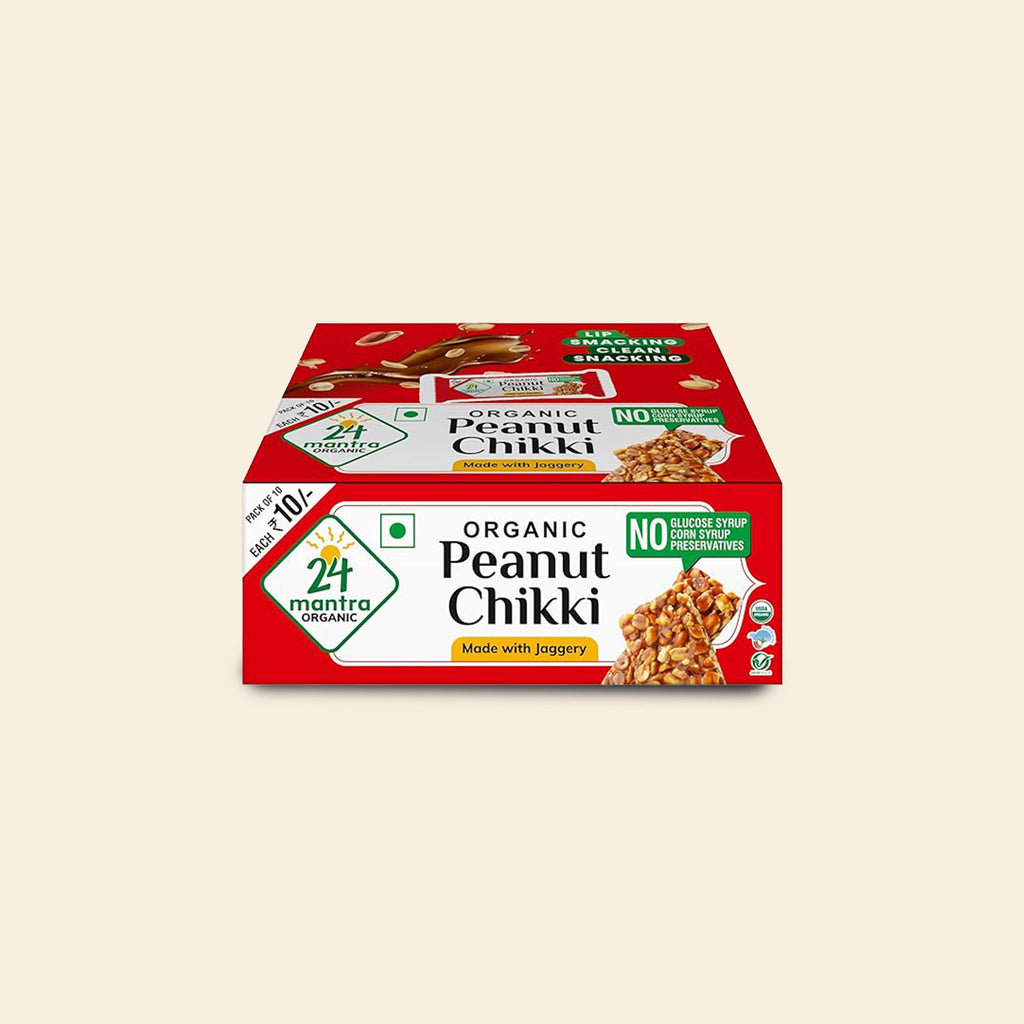 24 Mantra Organic Peanut Jaggery Chikki 20 G