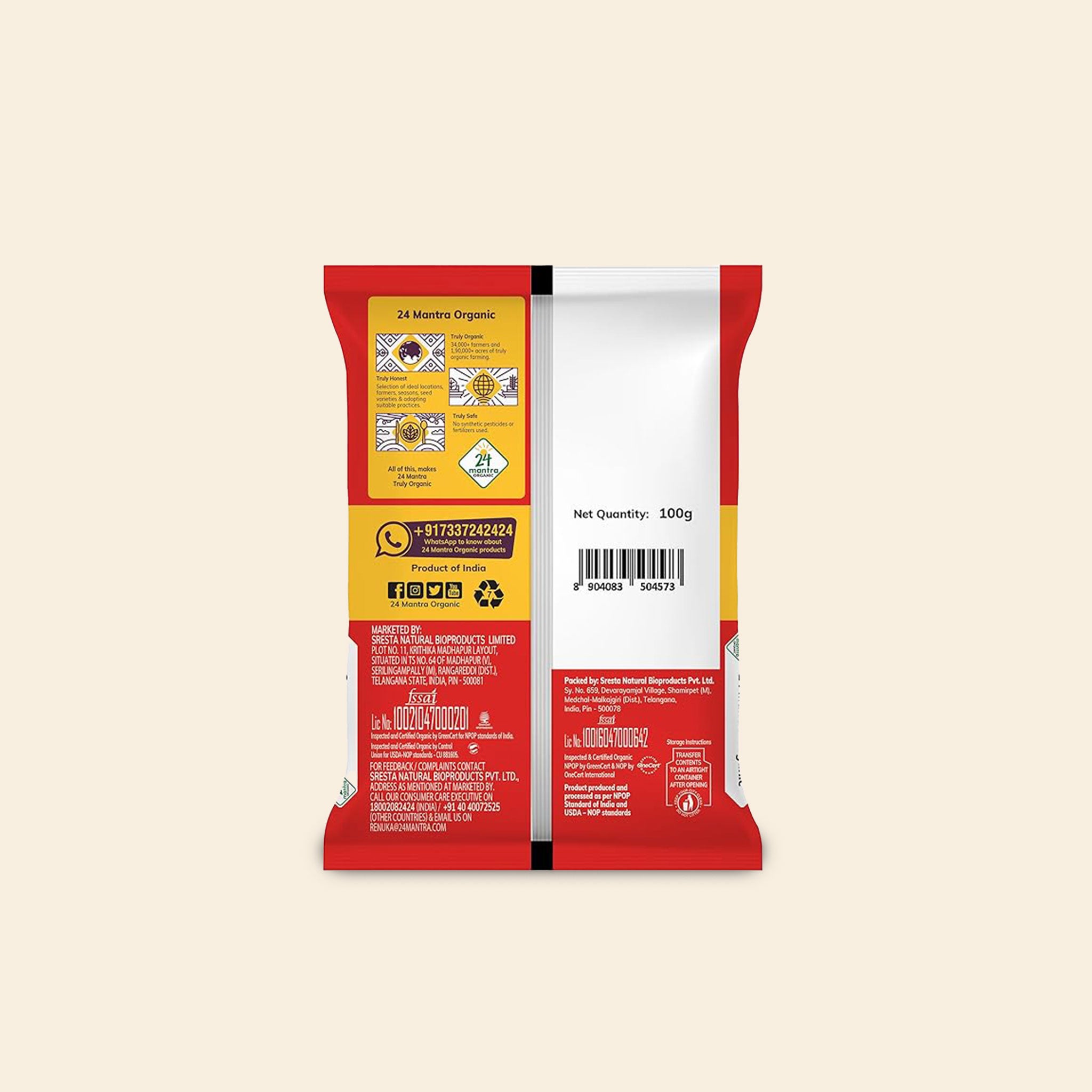 24 Mantra Organic Red Stick Chilly 100 G