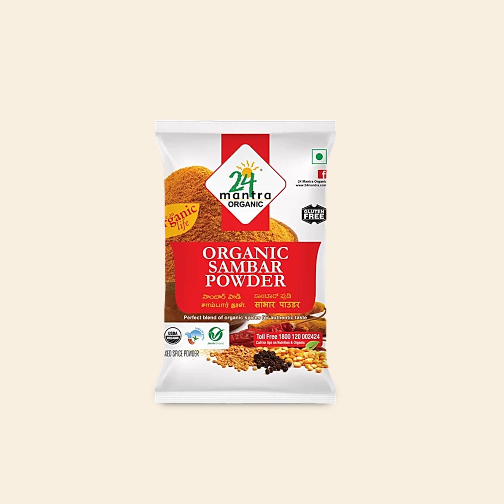 24 Mantra Organic Sambar Powder 100 G